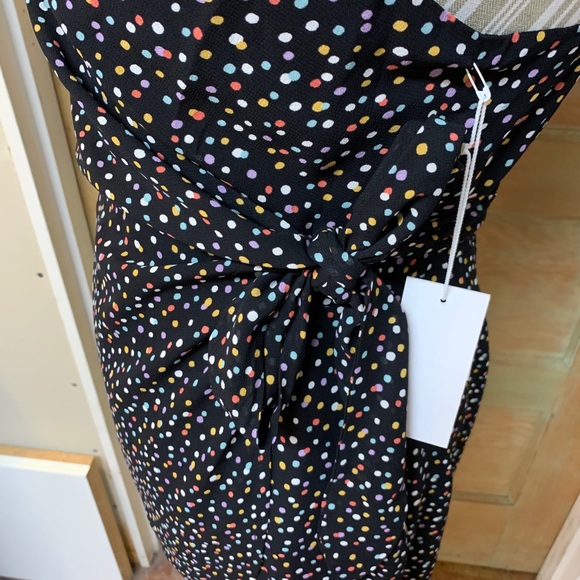 NWT REFORMATION Polka Dotted Boho Wrap Mini Dress - Picture 5 of 8